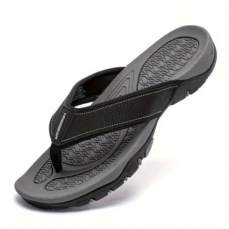 Men’s Vintage Outdoor Slides – Plus Size Casual Slip-Ons with Round Toe