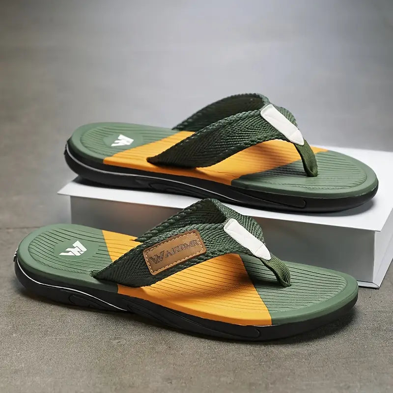 Men’s Trendy Thong Sandals – Casual Non-Slip Flip-Flops for Spring & Summer
