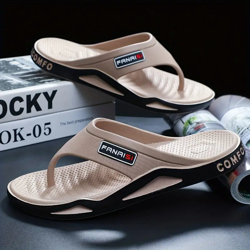 Men’s Slip-On Rubber Water Slippers – All-in-One Beach Sandals