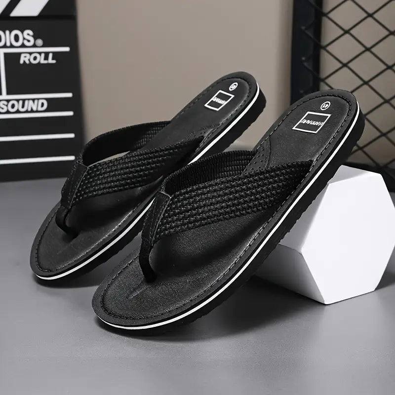 Men's Minimalist Slip-On House Slippers – Lightweight, Breathable EVA Sole, Solid Color Design